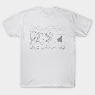 Dumb Bear Bison Stampede T-Shirt